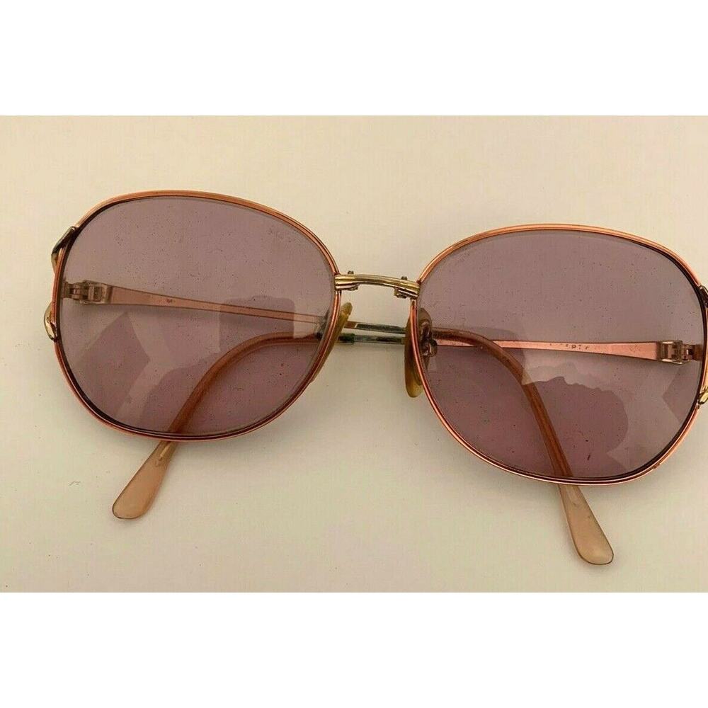 Vintage Eyeglass Frame Gold Color Big 1980s Retro Style Pre-Owned Frames
